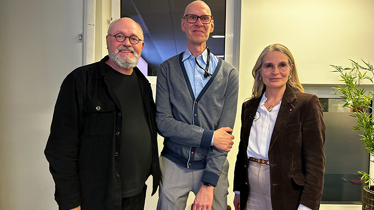 Föreläsaren David Edfelt, närvaroexperten Jörgen Thullberg och politkern Amie Kronblad (L).