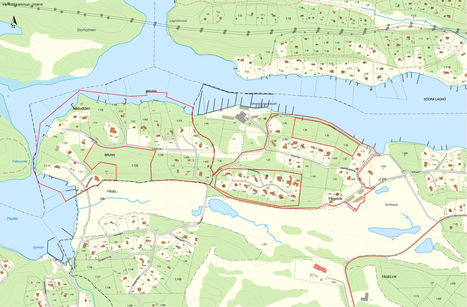 Området markerat på karta.