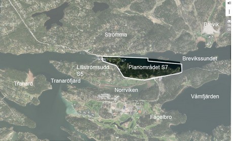 Flygfoto över Strömma S7.