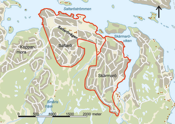 Karta PFO Saltarö och Skärmarö
